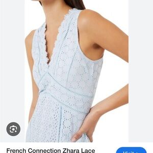 French Connection Sky Blue Lace Dress